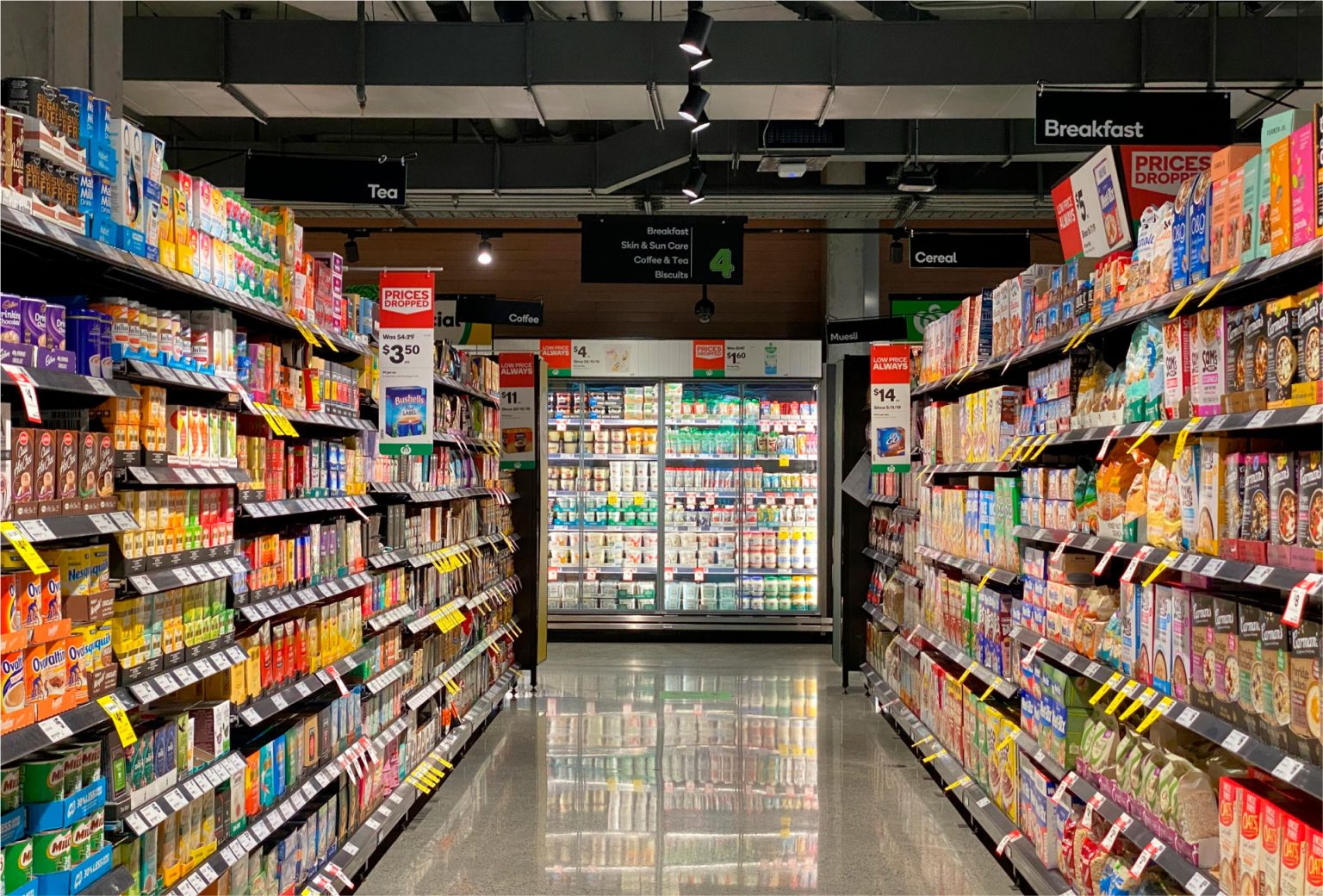 supermercado para mostrar a perda de alimentos